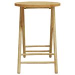 Table de jardin pliable Ø55x75 cm bambou – Image 3