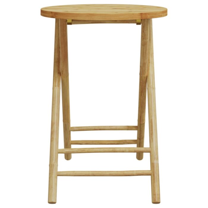 Table de jardin pliable Ø55x75 cm bambou – Image 3