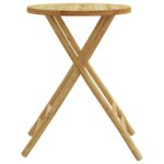 Table de jardin pliable Ø55x75 cm bambou – Image 4