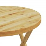 Table de jardin pliable Ø55x75 cm bambou – Image 6