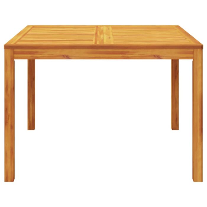 Table à manger de jardin 110x110x75 cm bois d'acacia massif – Image 2