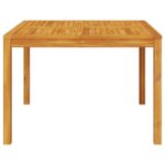 Table à manger de jardin 110x110x75 cm bois d'acacia massif – Image 3