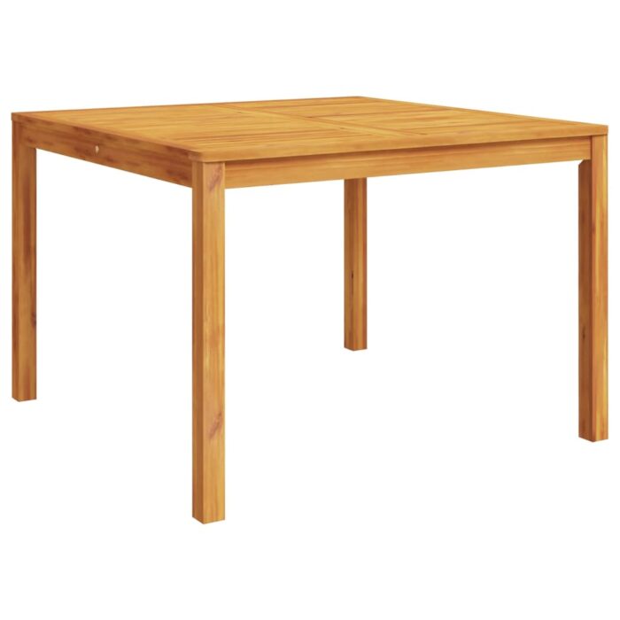 Table à manger de jardin 110x110x75 cm bois d'acacia massif – Image 4