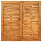 Table à manger de jardin 110x110x75 cm bois d'acacia massif – Image 5