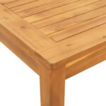 Table à manger de jardin 110x110x75 cm bois d'acacia massif – Image 7