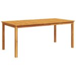 Table à manger de jardin 180x90x75 cm bois massif d'acacia – Image 4