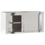Armoire murale de cuisine avec portes coulissantes inox – Image 3