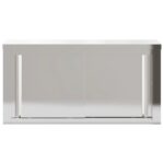 Armoire murale de cuisine avec portes coulissantes inox – Image 4