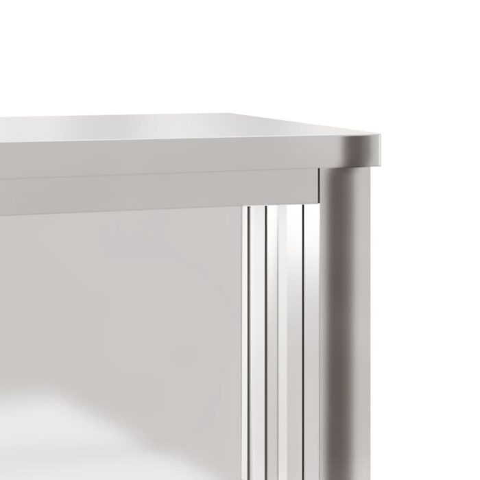 Armoire murale de cuisine avec portes coulissantes inox – Image 7