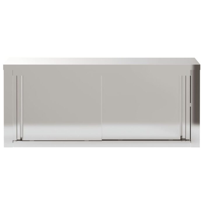 Armoire murale de cuisine avec portes coulissantes inox – Image 4
