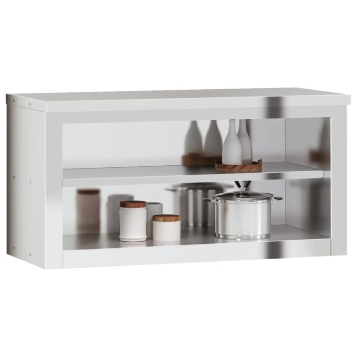 Armoire murale de cuisine avec étagère acier inoxydable – Image 2