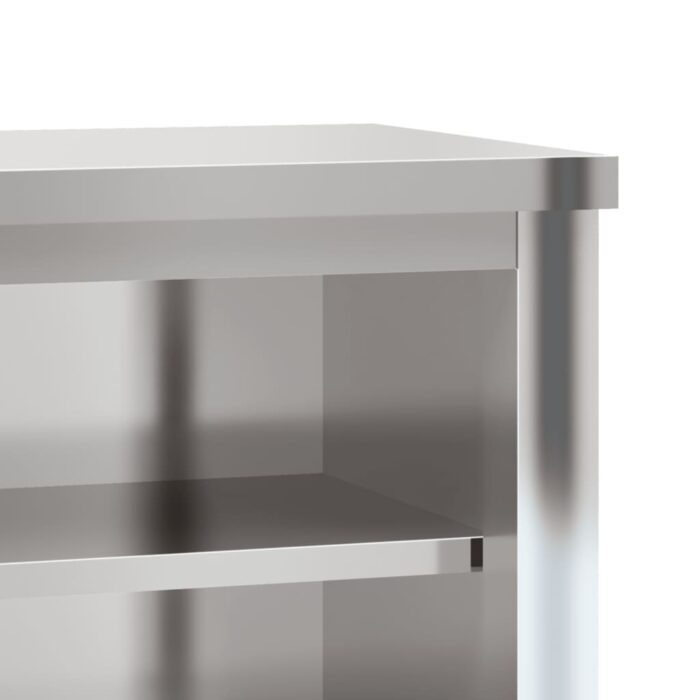 Armoire murale de cuisine avec étagère acier inoxydable – Image 6