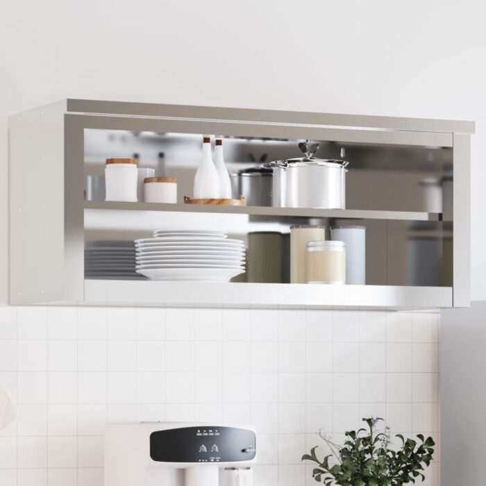 Armoire murale de cuisine avec étagère acier inoxydable – Image 1
