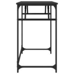 Bureau noir 100x45x76 cm bois ingénierie acier enduit de poudre – Image 4