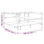 Table basse chêne sonoma 100x100x48,5 cm bois d'ingénierie – Image 8