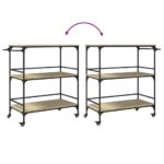 Chariot cuisine chêne sonoma 100,5x50x105 cm bois d'ingénierie – Image 10