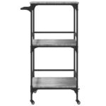 Chariot de cuisine sonoma gris 60,5x50x105 cm bois d'ingénierie – Image 5
