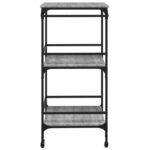 Chariot de cuisine sonoma gris 60,5x50x105 cm bois d'ingénierie – Image 6