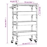 Chariot de cuisine noir 53x20x76 cm bois d'ingénierie – Image 12
