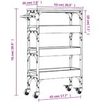Chariot de cuisine sonoma gris 53x20x76 cm bois d'ingénierie – Image 12