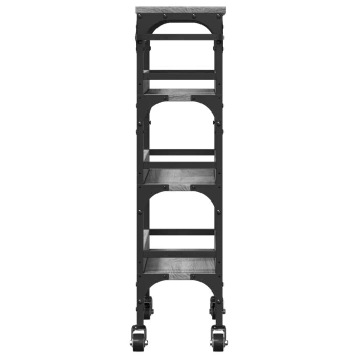 Chariot de cuisine sonoma gris 53x20x76 cm bois d'ingénierie – Image 6