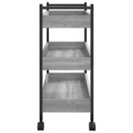 Chariot de cuisine sonoma gris 50x30x70 cm bois d'ingénierie – Image 6