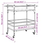 Chariot de cuisine chêne sonoma 82x40x78,5 cm bois d'ingénierie – Image 12