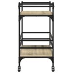 Chariot de cuisine chêne sonoma 82x40x78,5 cm bois d'ingénierie – Image 6