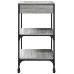 Chariot de cuisine sonoma gris 60x48x89,5 cm bois d'ingénierie – Image 7