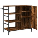 Chariot de cuisine chêne fumé 87,5x38,5x84,5 cm bois ingénierie – Image 7