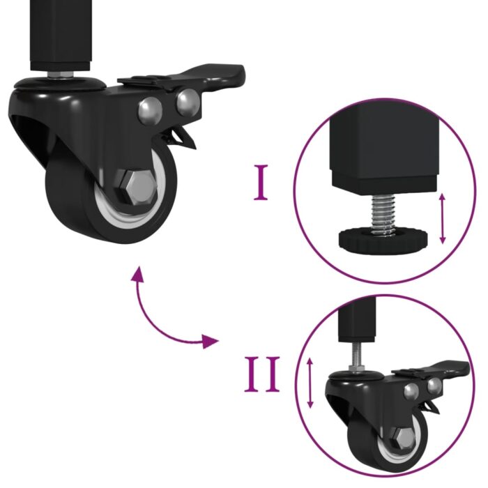 Chariot de cuisine sonoma gris 87,5x38,5x84,5cm bois ingénierie – Image 10