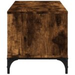 Meuble TV chêne fumé bois ingénierie et acier enduit de poudre – Image 4