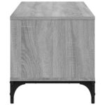 Meuble TV sonoma gris bois ingénierie et acier enduit de poudre – Image 4
