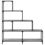 Bibliothèque à 4 niveaux sonoma gris bois d'ingénierie – Image 3