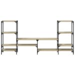 Meuble TV chêne sonoma 206,5x28,5x95 cm bois d'ingénierie – Image 3