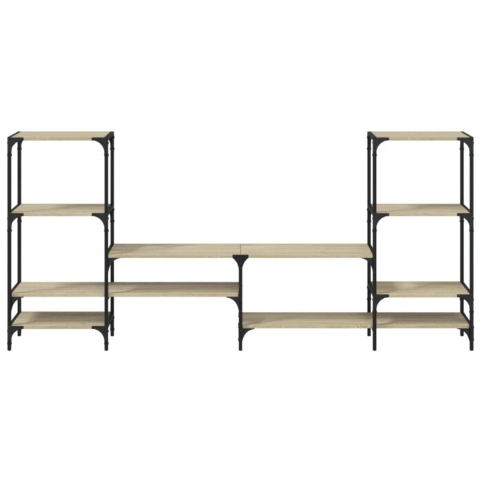 Meuble TV chêne sonoma 206,5x28,5x95 cm bois d'ingénierie – Image 3