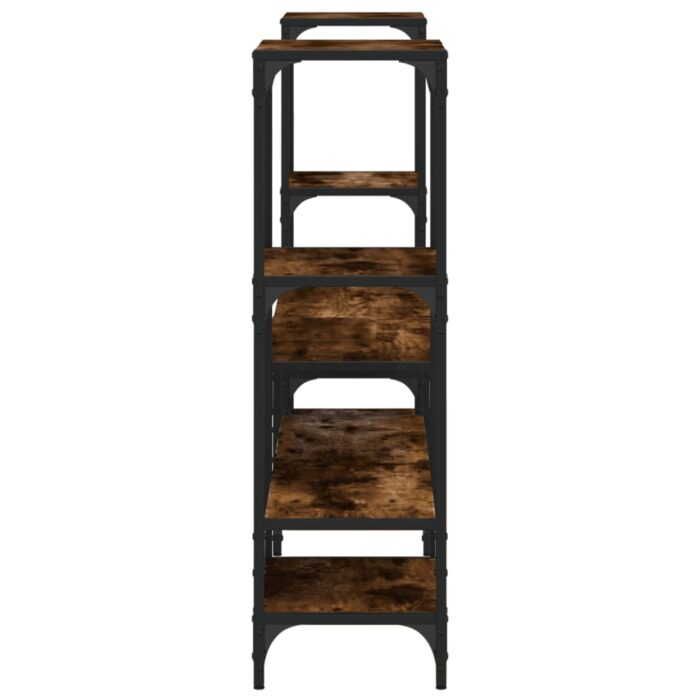 Meuble TV chêne fumé 206,5x28,5x95 cm bois d'ingénierie – Image 4