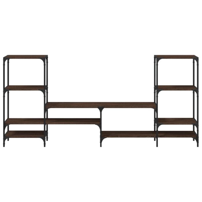 Meuble TV chêne marron 206,5x28,5x95 cm bois d'ingénierie – Image 3