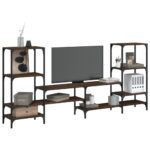 Meuble TV chêne marron 206,5x28,5x95 cm bois d'ingénierie