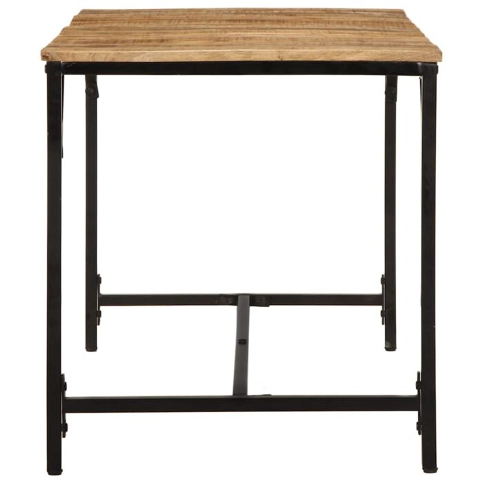 Table à manger 140x70x75 cm bois de manguier massif brut – Image 2