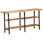 Table console 140x35x70 cm bois de manguier massif – Image 10