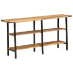 Table console 140x35x70 cm bois de manguier massif – Image 9