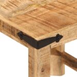 Tables d'appoint gigognes 3 pcs bois de manguier massif brut – Image 8