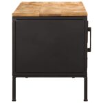 Meuble TV 110x35x40 cm bois massif de manguier brut – Image 5