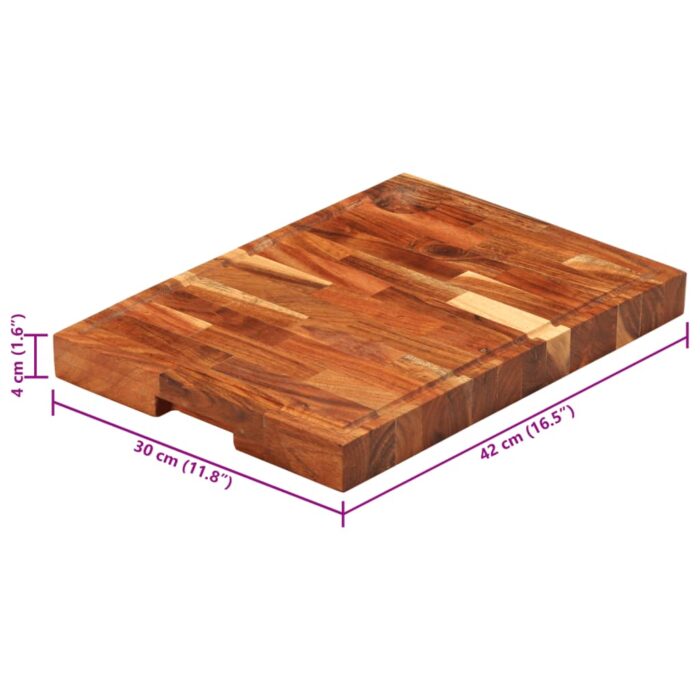 Planche à découper 42x30x4 cm bois d'acacia massif – Image 12