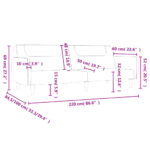 Canapé-lit à 2 places gris foncé tissu – Image 9