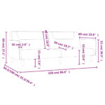 Canapé-lit à 2 places rouge bordeaux tissu – Image 9