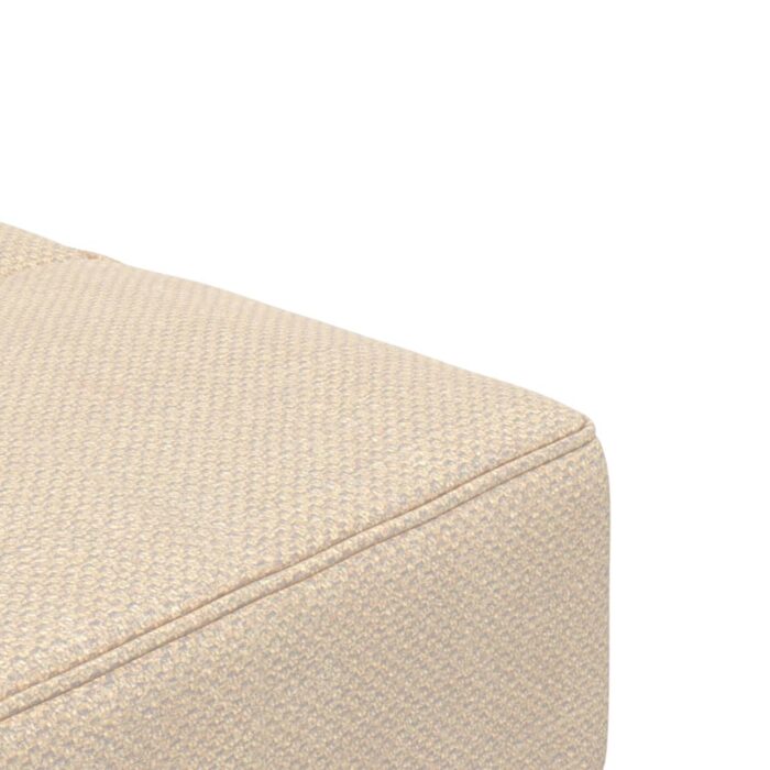 Canapé-lit à 2 places avec deux oreillers crème tissu – Image 7