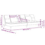 Canapé-lit à 2 places avec deux oreillers Gris clair Velours – Image 9