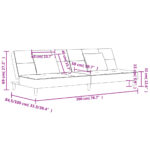 Canapé-lit à 2 places avec deux oreillers Gris foncé Velours – Image 9